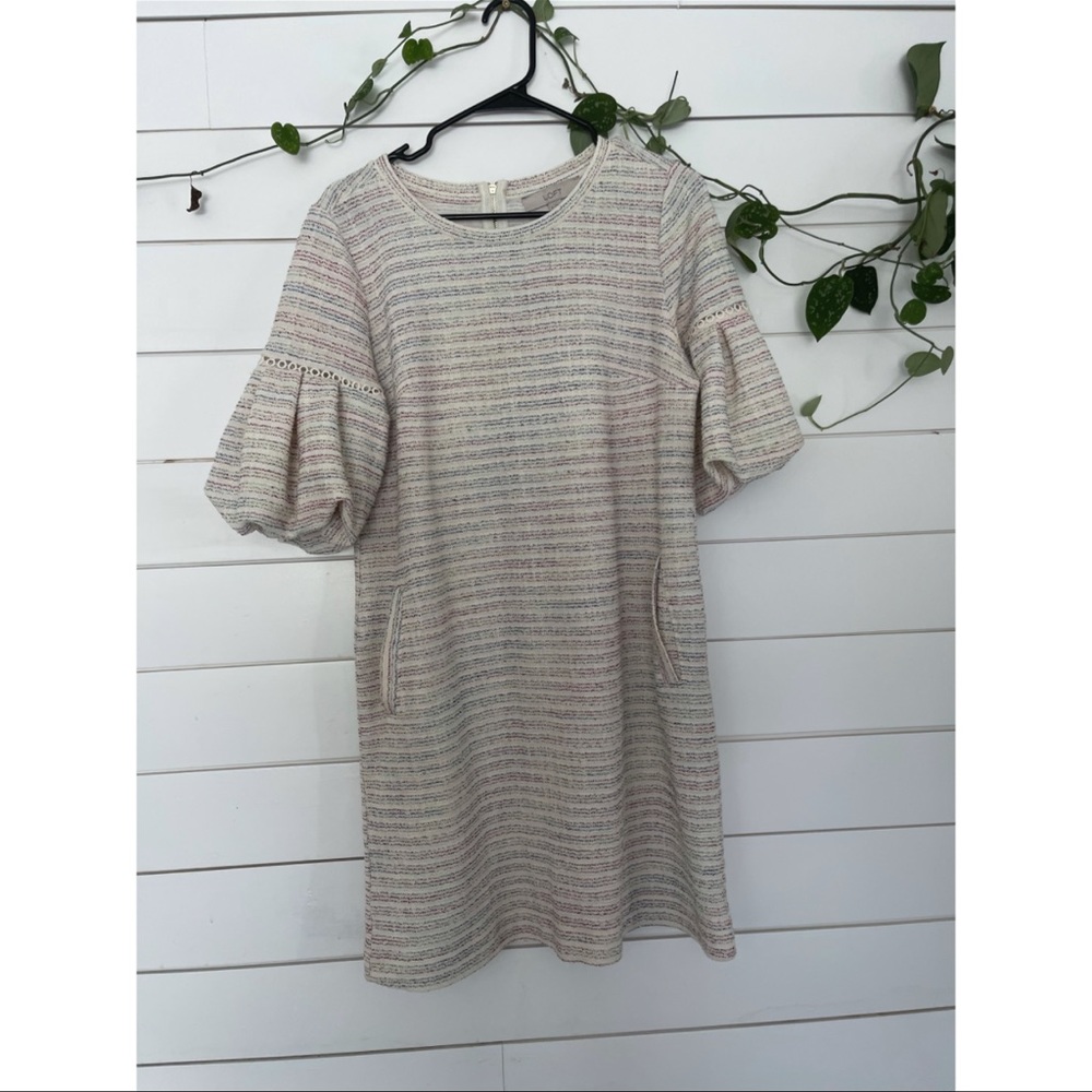 LOFT Multicolored Boucle Mini Dress